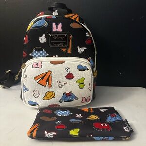 Loungefly Disney Mini Bag Set - Black, White, Red, Blue